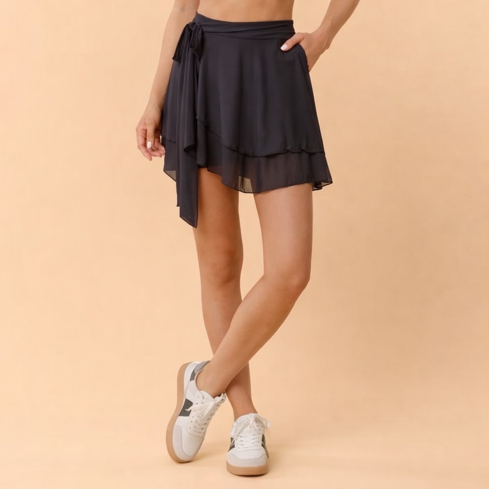 Blogilates Women's Dance Studio Wrap Skort - Black XS
